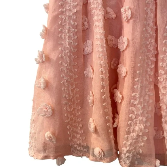 Shein Pink Embroidered Mini Dress Size Medium - Picture 9 of 10